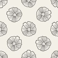 flower doodle seamless pattern background N5