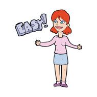 cartoon woman saying easy N7