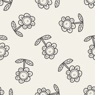 flower doodle seamless pattern background N6