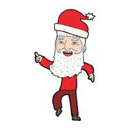cartoon hipster santa claus N4