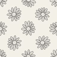 flower doodle seamless pattern background N7