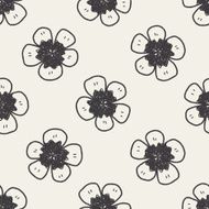flower doodle seamless pattern background N8