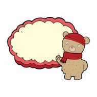 cartoon bear in hat N72