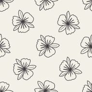 flower doodle seamless pattern background N10