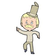 cartoon man in broken old hat N4