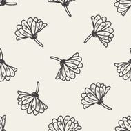 flower doodle seamless pattern background N12