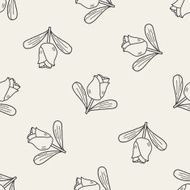flower doodle seamless pattern background N14
