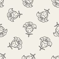 flower doodle seamless pattern background N15