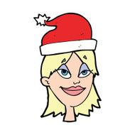 cartoon woman ready for christmas N64