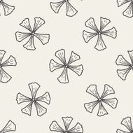 flower doodle seamless pattern background N16