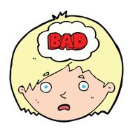 cartoon boy having bad thoughts N4