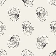 flower doodle seamless pattern background N19