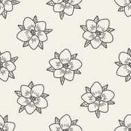 flower doodle seamless pattern background N20
