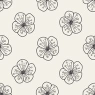 flower doodle seamless pattern background N21