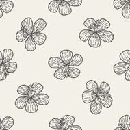 flower doodle seamless pattern background N22