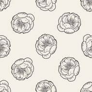 flower doodle seamless pattern background N25