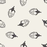 flower doodle seamless pattern background N26
