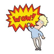 cartoon amazed man N17