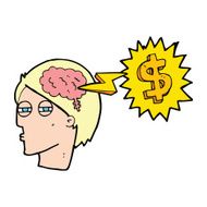 thinking of ways to make money cartoon N4