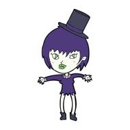 cartoon halloween vampire girl N32