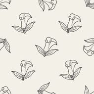 flower doodle seamless pattern background N28