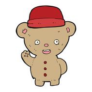 cartoon bear in hat N75