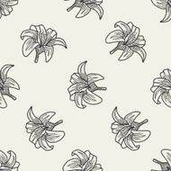 flower doodle seamless pattern background N30