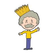 cartoon person wearing crown N56