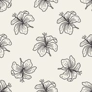 flower doodle seamless pattern background N31