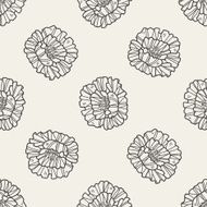 flower doodle seamless pattern background N34