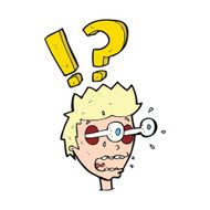 cartoon startled boy N6