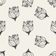flower doodle seamless pattern background N35