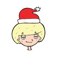 cartoon boy in santa hat N8