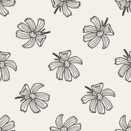 flower doodle seamless pattern background N36