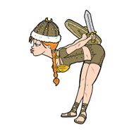 cartoon viking girl N4