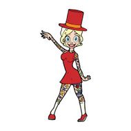 cartoon woman with tattoos N4