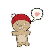 cartoon bear in hat N77