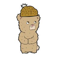 cartoon bear in hat N79