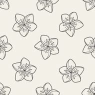 flower doodle seamless pattern background N40