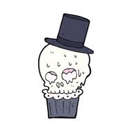 cartoon spooky cupcake N4