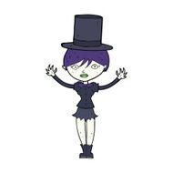cartoon halloween vampire girl N34