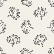 flower doodle seamless pattern background N43