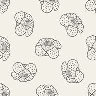 flower doodle seamless pattern background N44