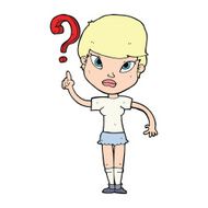 cartoon woman asking question N45