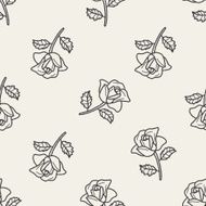 flower doodle seamless pattern background N45