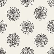 flower doodle seamless pattern background N47