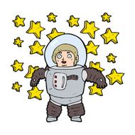 Cartoon Astronaut N16