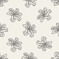 flower doodle seamless pattern background N48