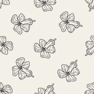 flower doodle seamless pattern background N49