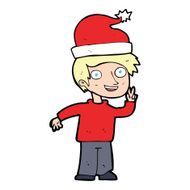 cartoon man ready for christmas N71